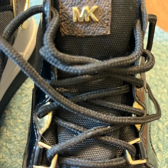 Michael Kors Black and Gold Accent Sneakers - Picture 12 of 12